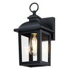 allen + roth Belford 1 -Light 11.4-in H Matte Black Hardwired Outdoor Wall Light