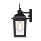 allen + roth Belford 1 -Light 11.4-in H Matte Black Hardwired Outdoor Wall Light