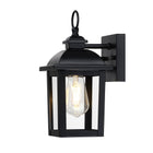 allen + roth Belford 1 -Light 11.4-in H Matte Black Hardwired Outdoor Wall Light