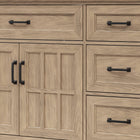 allen + roth Cantrell 48-in Clear Oak Undermount Single Sink Bathroom Vanity with White Engineered Stone Top (Fully Assembled)