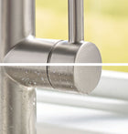 allen + roth Harlow Simplefit Spot Free Stainless Steel Single Handle Deck-mount Pull-down Kitchen Faucet with Sprayer (Includes Deck Plate) (Includes Soap Dispenser)