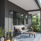 Project Source Colebert 1 -Light 11-in H Matte Black Hardwired Outdoor Wall Light