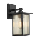 Project Source Colebert 1 -Light 11-in H Matte Black Hardwired Outdoor Wall Light