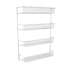 Style Selections 18.7-in W x 25.79-in H x 4.92-in D 4 -Tier Cabinet-mount White Metal Door organizer