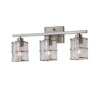 allen + roth Kenross 21.2-in 3 Light Brushed Nickel Traditional Bathroom Vanity light bar