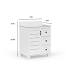 allen + roth Rigsby 30-in White Undermount Single Sink Bathroom Vanity with White Engineered Marble Top (Fully Assembled)