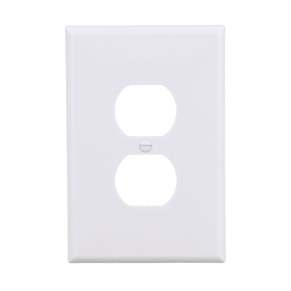 Eaton 1 -Gang Jumbo Size White Thermoplastic Indoor Duplex Wall Plate 10 -Pack