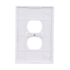 Eaton 1 -Gang Jumbo Size White Thermoplastic Indoor Duplex Wall Plate 10 -Pack