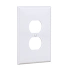 Eaton 1 -Gang Jumbo Size White Thermoplastic Indoor Duplex Wall Plate 10 -Pack