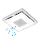 Homewerks 1.5-Sone 110-CFM White Decorative Lighted Bluetooth Compatibility Bathroom Fan