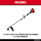 CRAFTSMAN WS2200 25-cc 2-cycle 17-in Straight Shaft Attachment Capable Gas String Trimmer