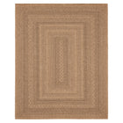 allen + roth with STAINMASTER Jute-Style Woven 8 x 10 (ft) Loomed Polypropylene Tan Rectangular Outdoor Hose Washable Pet Friendly Area rug