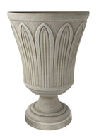 allen + roth Urn 14.0-in W x 14.0-in L x 20.25-in H Blondestone Resin Indoor/Outdoor Planter