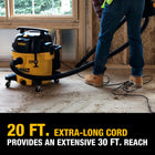 DEWALT Stealthsonic Quiet 12-Gallon 5.5 HP Corded Wet/Dry Shop Vacuum with Accessories Included