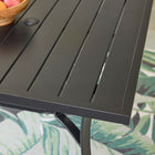 Style Selections Ashton 5 -Piece Black Patio Dining Set Steel Square Table with 4 Stationary Chairs