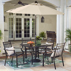 Style Selections Ashton 5 -Piece Black Patio Dining Set Steel Square Table with 4 Stationary Chairs