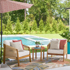Origin 21 Pinecrest 3-Piece Patio Conversation Set with Ivory White Cushions