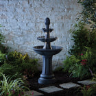 allen + roth 46-in H Plastic Electric Powered Tiered Outdoor Fountain Pump Included