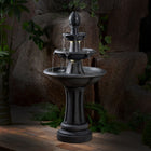 allen + roth 46-in H Plastic Electric Powered Tiered Outdoor Fountain Pump Included