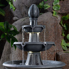 allen + roth 46-in H Plastic Electric Powered Tiered Outdoor Fountain Pump Included