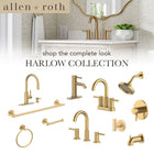 allen + roth Harlow Simplefit Brushed Gold Widespread 2-handle WaterSense Mid-arc Residential Handle Bathroom Sink Faucet with Drain