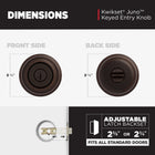 Kwikset Signature Series Juno Venetian Bronze Exterior Keyed Entry Door Knob ft. SmartKey Security
