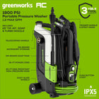 Greenworks 1900-PSI 1.2-GPM Cold Water Electric Pressure washer with 4 Spray Tips