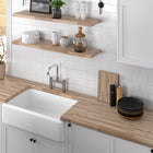 Sparrow Peak Natural Unfinished 6-ft x 25-in x 1.5-in Natural Acacia Wood Butcher block Countertop