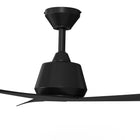 Harbor Breeze Stokes II Easy2Hang 52-in Matte Black with Matte Black Blades Covered Outdoor Downrod or Flush Mount Propeller Ceiling Fan Without Light and Remote Control Included 3 -Blade