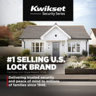 Kwikset Balboa Satin Nickel Exterior Keyed Entry Door Handle ft. SmartKey Security