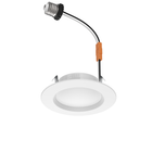 Utilitech White 4-in 450 -Lumens Switchable white Round Dimmable LED Wet rated Recessed Downlight