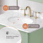 allen + roth Rian 30-in Sea green Undermount Single Sink Bathroom Vanity with White Engineered Stone Top