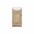 Project Source Euro 18-in Sandstone Single Sink Bathroom Vanity with White Cultured Marble Top (Fully Assembled)