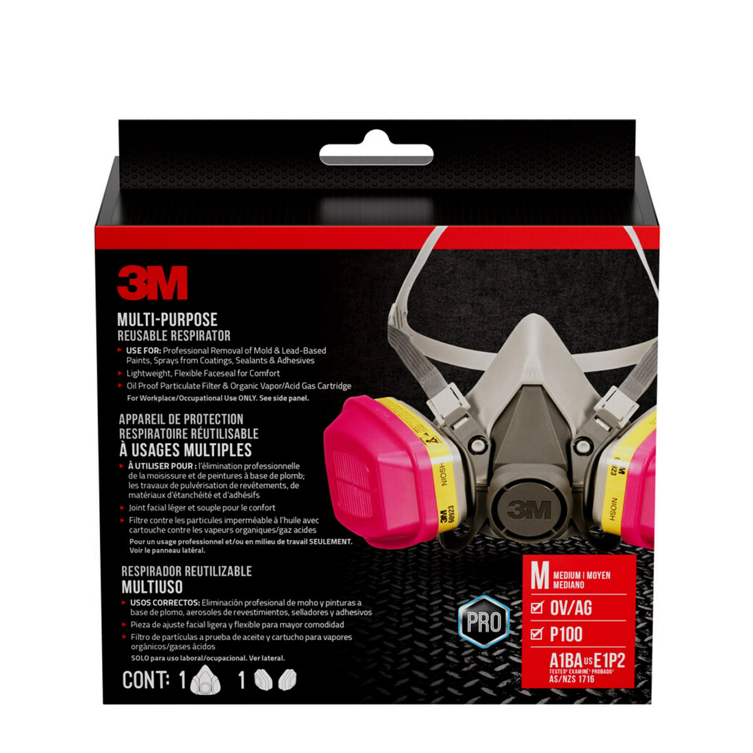 3M Multi-Purpose Performance Respirator Grey P100 Multi-Purpose Half Face Respirator
