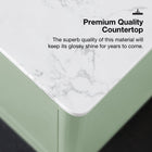 allen + roth Rian 30-in Sea green Undermount Single Sink Bathroom Vanity with White Engineered Stone Top