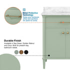 allen + roth Rian 30-in Sea green Undermount Single Sink Bathroom Vanity with White Engineered Stone Top
