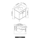 allen + roth Rian 30-in Sea green Undermount Single Sink Bathroom Vanity with White Engineered Stone Top
