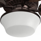 Harbor Breeze Waveport 52-in Aged Bronze with Brown Blades Covered Outdoor Downrod or Flush Mount Ceiling Fan With Light and Pull Chain Included 5 -Blade