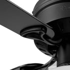 Harbor Breeze Armitage 42-in Matte Black with Flush Mount Ceiling Fan With Light and Pull Chain Included