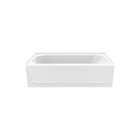 MAAX Pro Steel Plus 32-in x 60-in White Porcelain Enameled Steel Rectangle Alcove Soaking Bathtub ( Left Drain )