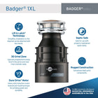 InSinkErator Badger 1XL Continuous feed 1/3-HP Septic Safe Non-corded Garbage Disposal