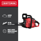 CRAFTSMAN S1800 42-cc 2-cycle 18-in Gas Chainsaw