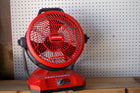 CRAFTSMAN 12-in High Velocity Indoor Industrial Fan, Battery Powered, in Red and black