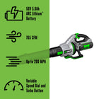 EGO POWER+ 56-volt 765-CFM 200-MPH Battery Handheld Leaf Blower 5.0 Ah Battery Included Charger Included