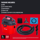 CRAFTSMAN 3-Gallon 3 HP Corded Wet/Dry Shop Vacuum with Accessories Included