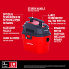 CRAFTSMAN 3-Gallon 3 HP Corded Wet/Dry Shop Vacuum with Accessories Included