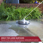 SurfaceMaxx PRO 14.5-in up to 4500-PSI Rotating surface cleaner for Gas and electric pressure washers