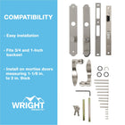 WRIGHT PRODUCTS Storm Door Satin Nickel Lockable Storm door Replacement Handleset