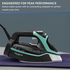 Rowenta Steam Force Stainless Steel Soleplate Steam Iron for Clothes, Anti-Drip Protection, 400 Microsteam Holes, 1800 Watts, Iron, Fabric Steamer, Garment Steamer for Clothes, Precision Tip, DW9440