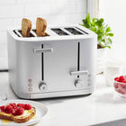 ZWILLING Enfinigy 4-Slice Toaster - Extra Wide 1.5 Bagel Slot, 7 Toast Settings, Reheat, Cancel, Defrost - Silver